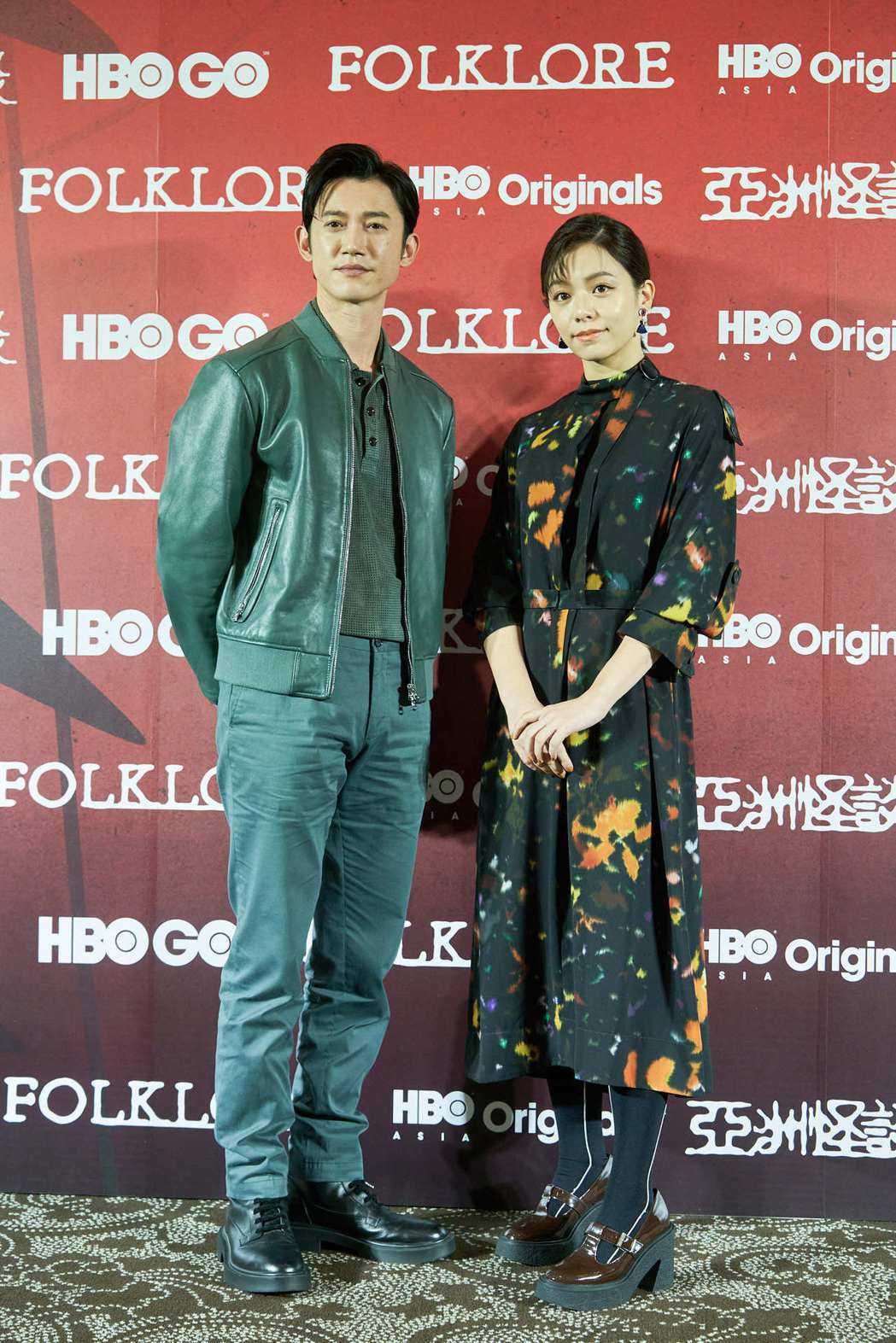 吳慷仁(左)和宋芸樺都第一次演鬼片。圖／HBO GO提供