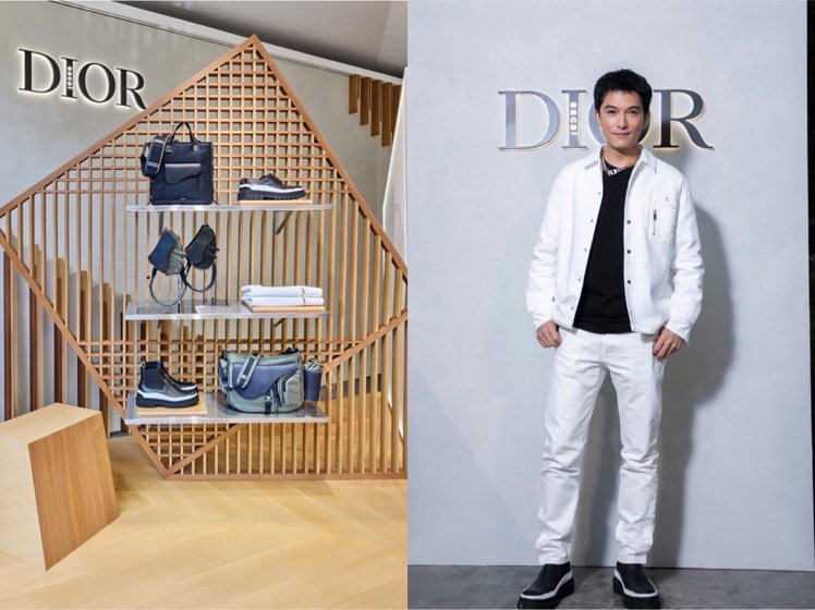 邱澤身穿Dior and sacai系列出席台中期間限定快閃店。圖／Dior提供
