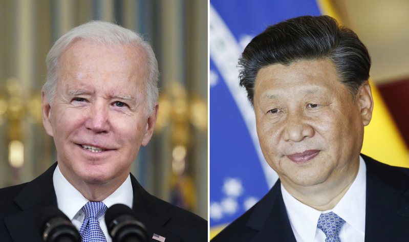 CNBC引述知情人士報導，中國大陸國家主席習近平（右）可能邀請美國總統拜登（左），參加明年2月在北京舉行的冬季奧運。美聯社