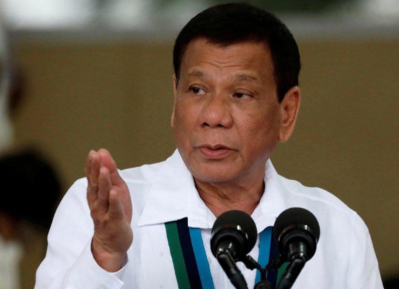 菲律賓總統杜特蒂（Rodrigo Duterte）。 路透社