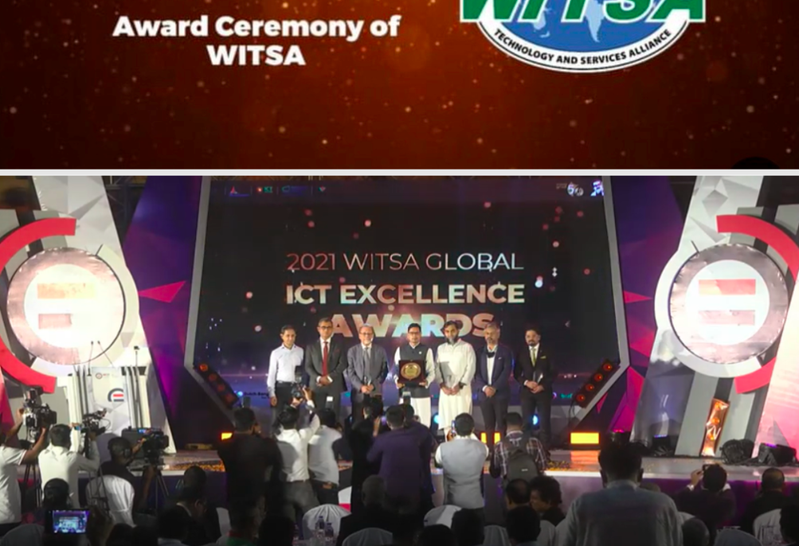 世界資訊科技大會（WCIT）全球資通訊科技卓越獎 (WITSA 2021 ICT Excellence Award)，向來有「資通訊界奧斯卡獎」美稱，今年來自全球115件提案，台北市摘下政府類雙首獎。圖／北市資訊局提供