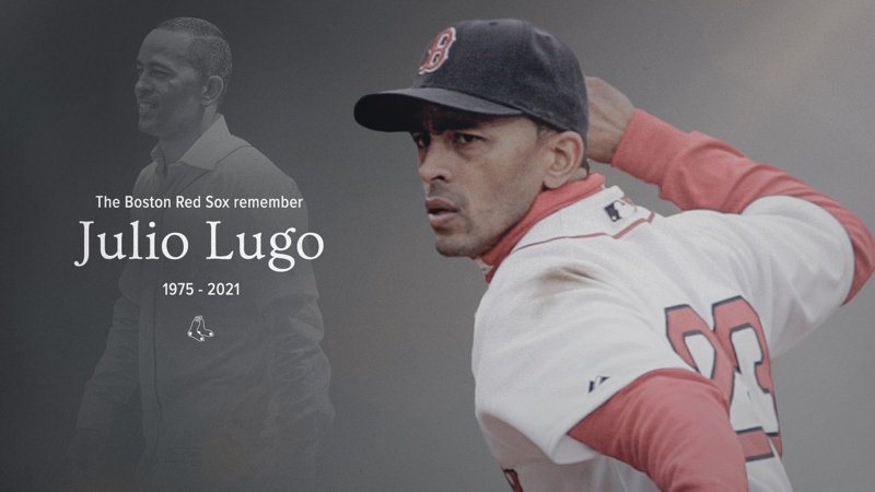 2007年紅襪世界大賽冠軍成員魯戈（Julio Lugo）在46歲生日前一天，因心臟病發離開人世，最終享年45歲。 截圖自紅襪官方推特