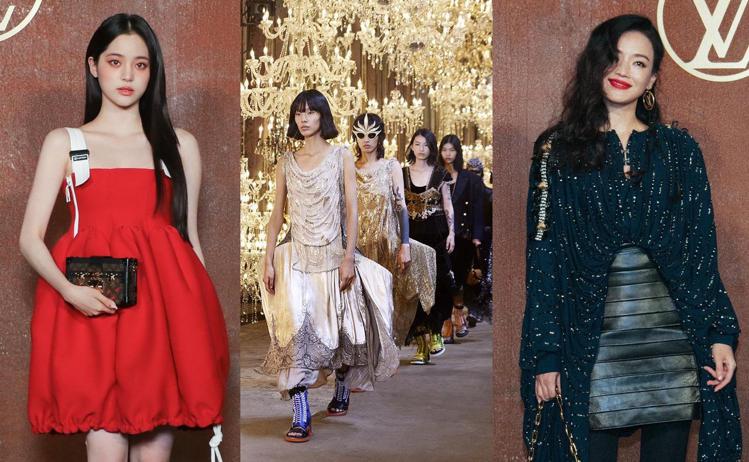LV昨晚在上海重現2022春夏女裝系列，眾星雲集。圖／LV提供