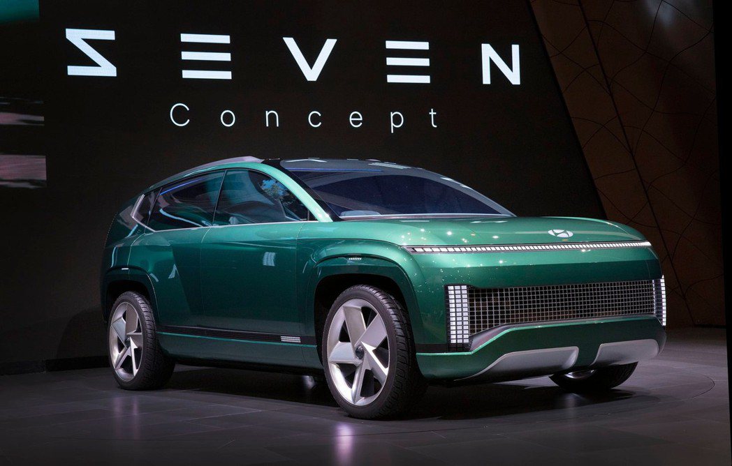 象徵著概念版IONIQ 7的Hyundai SEVEN Concept。 摘自H...