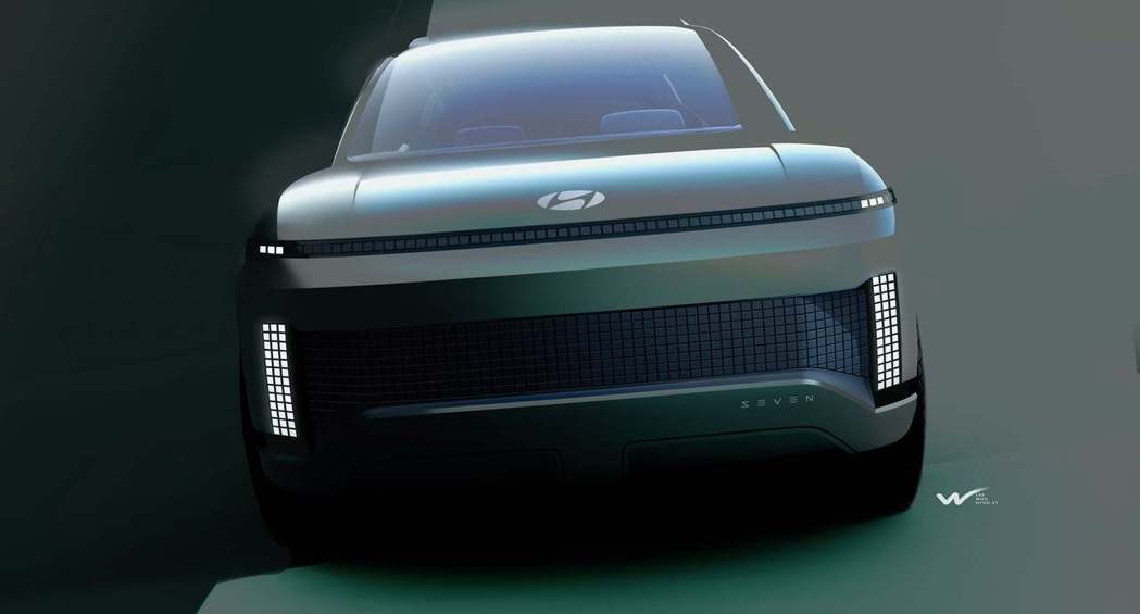 Hyundai SEVEN Concept代表著品牌第一款三排、七人座純電休旅。...