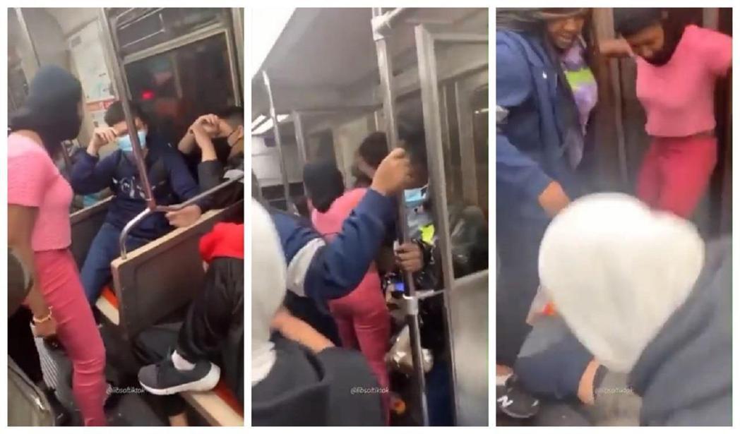 美國賓州費城的一列地鐵列車17日下午發生非裔青少女朝著亞裔學生叫囂與出拳的事件，...