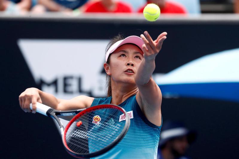 中國大陸女子網球名將彭帥。  路透