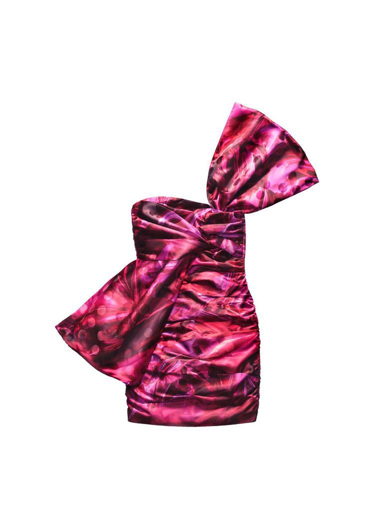 H&M永續時尚設計系列蝴蝶結短洋裝2,999元。圖／H&M提供