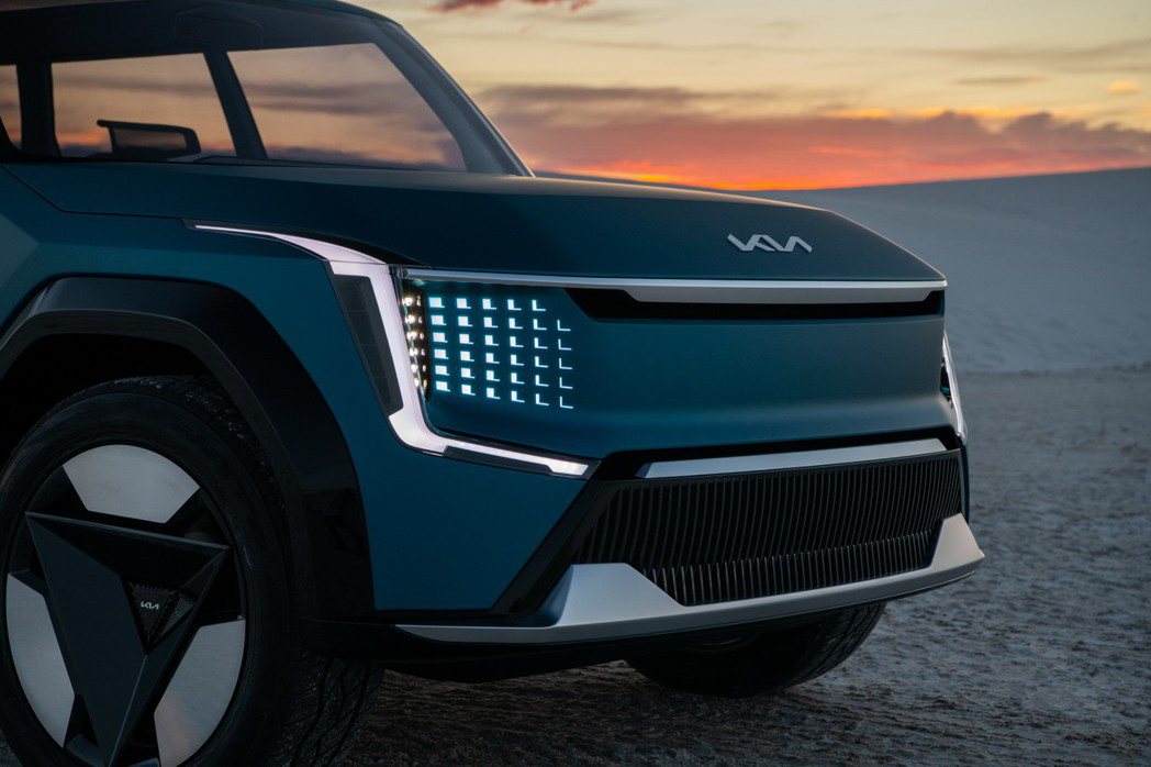 Kia Concept EV9使用純電車專屬的「Digital Tiger Fa...
