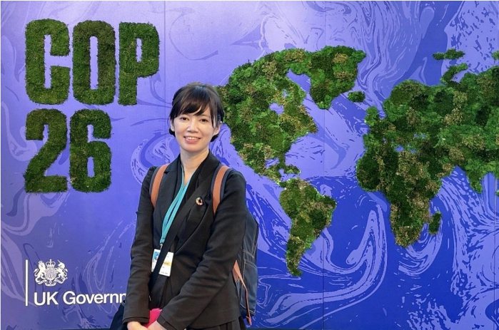 作者參與「聯合國氣候變化綱要公約」第26屆締約方大會。 圖／陳惠萍提供