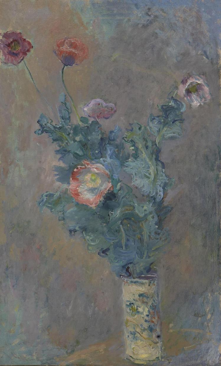克勞德莫内「瓷瓶中的罌粟花」， 1883年作，100 x 61公分，估價950萬...