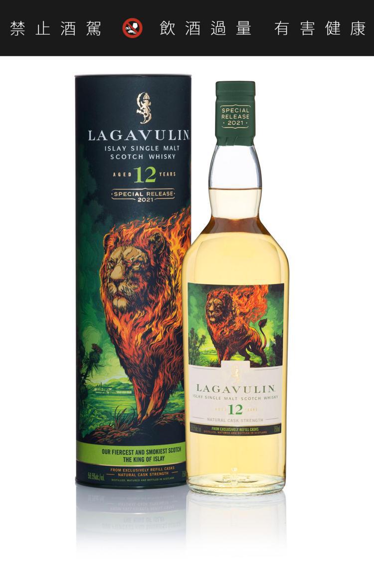 Lagavulin 12年烈焰雄獅，蒸餾年份2008年，酒精濃度56.5% AB...