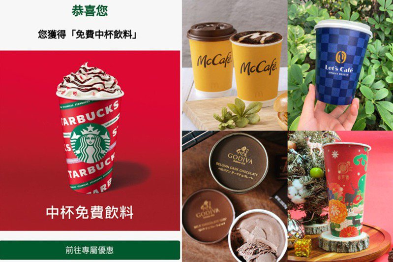圖／星巴克咖啡同好會(Starbucks Coffee)、麥當勞提供、全家提供、GODIVA Chocolatier (Asia)、春芳號提供