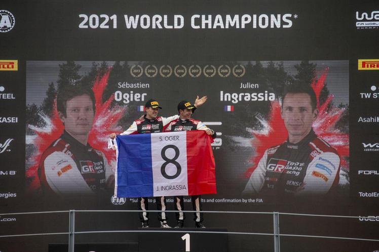 法國知名車手、RICHARD MILLE品牌好友塞巴斯蒂安ᆞ奧吉爾（Sébastien Ogier）甫於日前勇獲WRC賽事第八冠， 寫下個人生涯紀錄。圖 / RICHARD MILLE提供