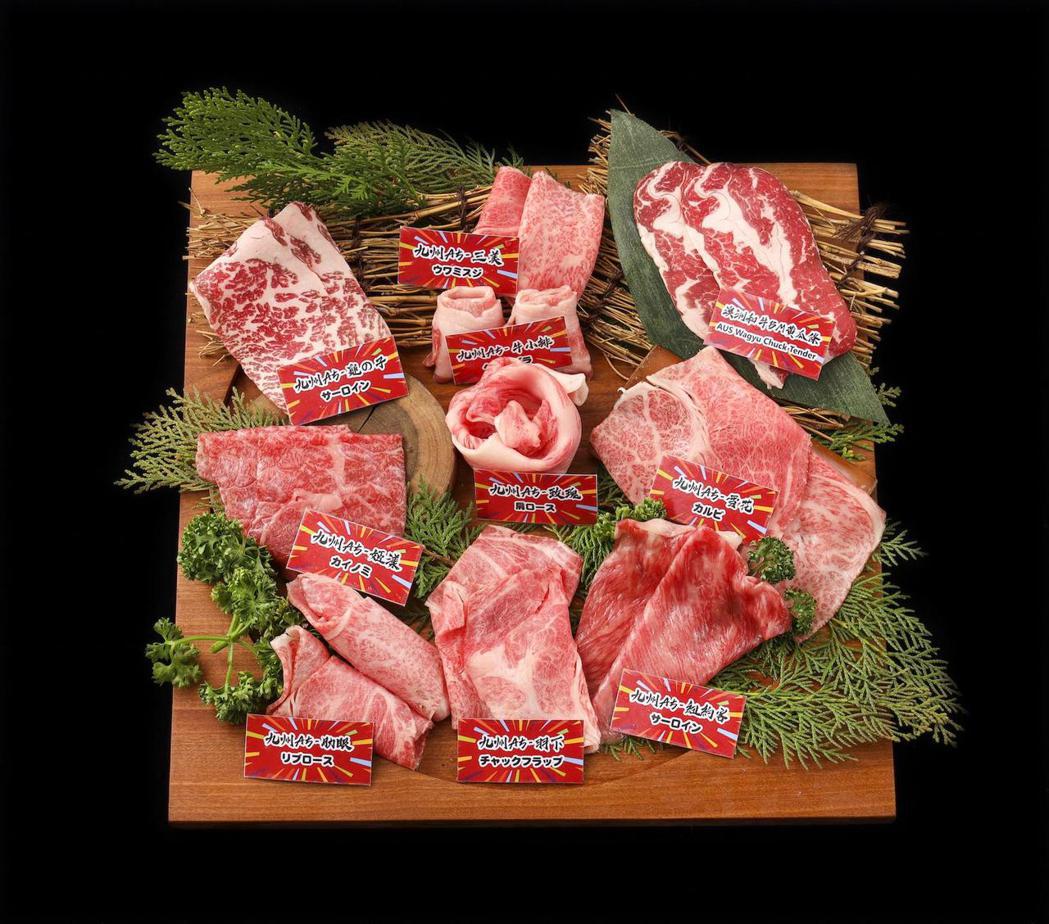 和牛祭標榜提供日本A5和牛22個部位肉品，通通採無限供應。圖／樂軒提供