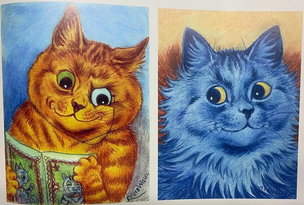 「天才貓奴畫家」本尊在百年前就畫出非常可愛、有些逗趣意味的貓。圖／双喜電影提供