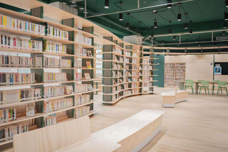 竹市最大圖書館龍山分館今啟用。圖／新竹市政府提供