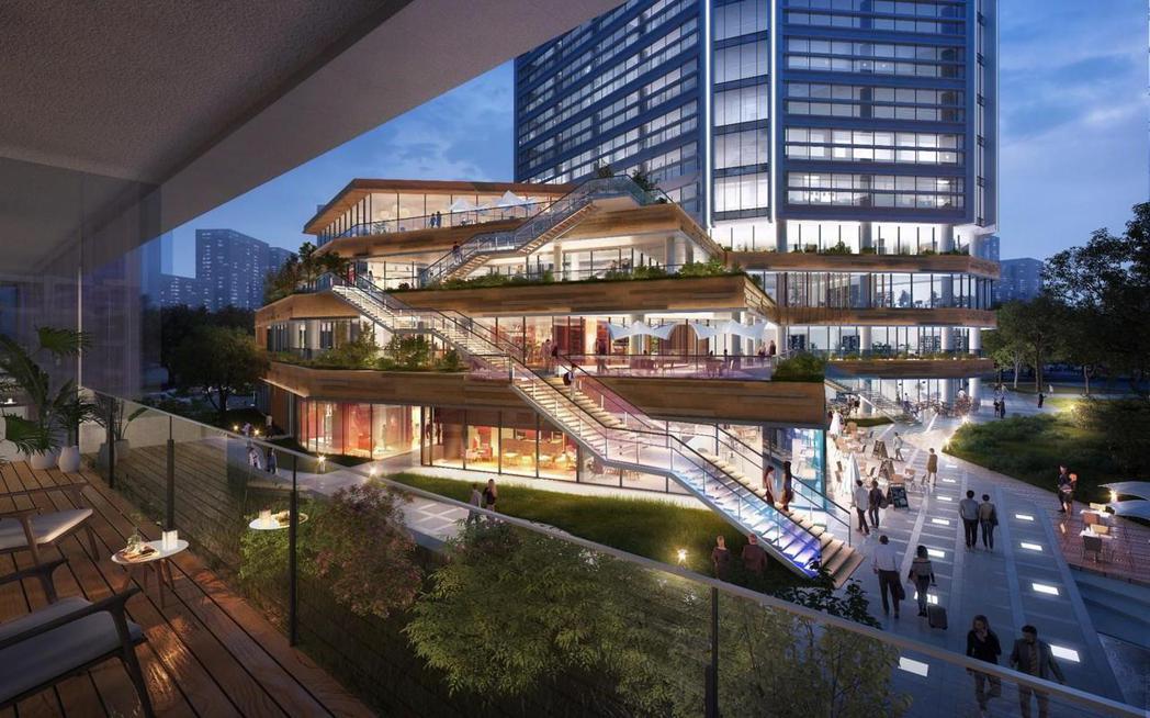 「台電南港北部儲運中心舊址AR1都市更新案」規劃打造兩棟地上22層樓，地下4層的...