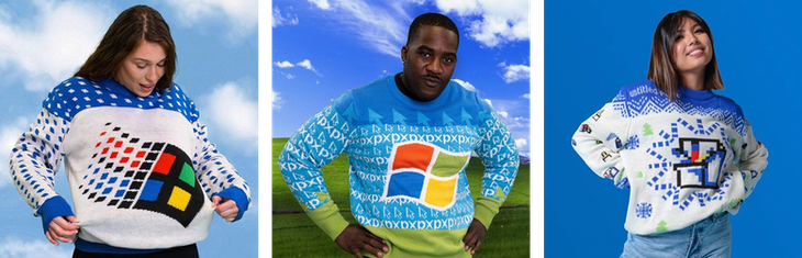 微軟公益販售醜毛衣系列。Photo Credit：Windows Instagram