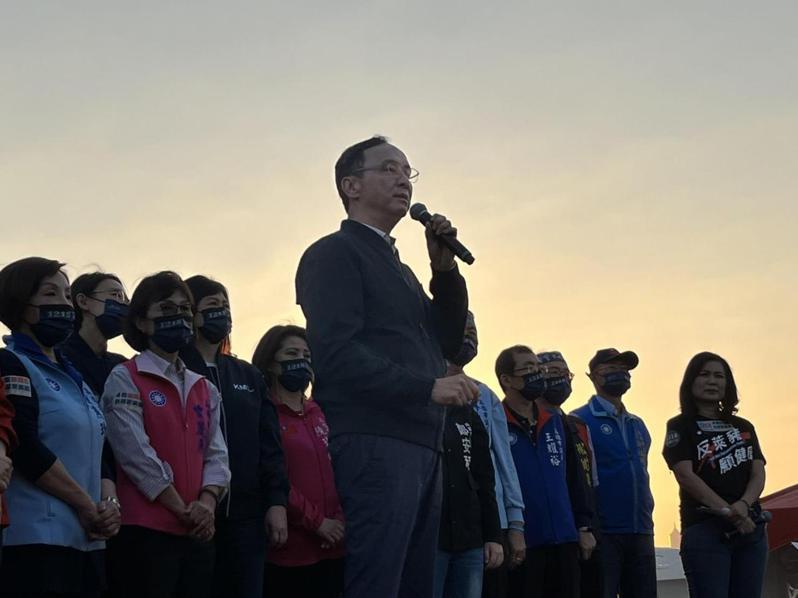 國民黨主席朱立倫出席國民黨高市鳳山區公投宣講。記者林巧璉／攝影