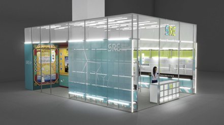上緯新能源今年以「綠能設計美學」為思維打造展場，並選用可回收的鋁製結構裝潢，致力減少耗材與廢棄物產生。 上緯新能源/提供