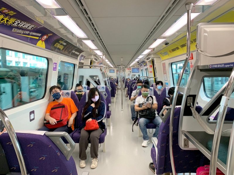 桃園機捷往台北直達車突然軌道異常，列車延誤4分鐘，（示意圖非事故列車）。記者曾增勳／翻攝