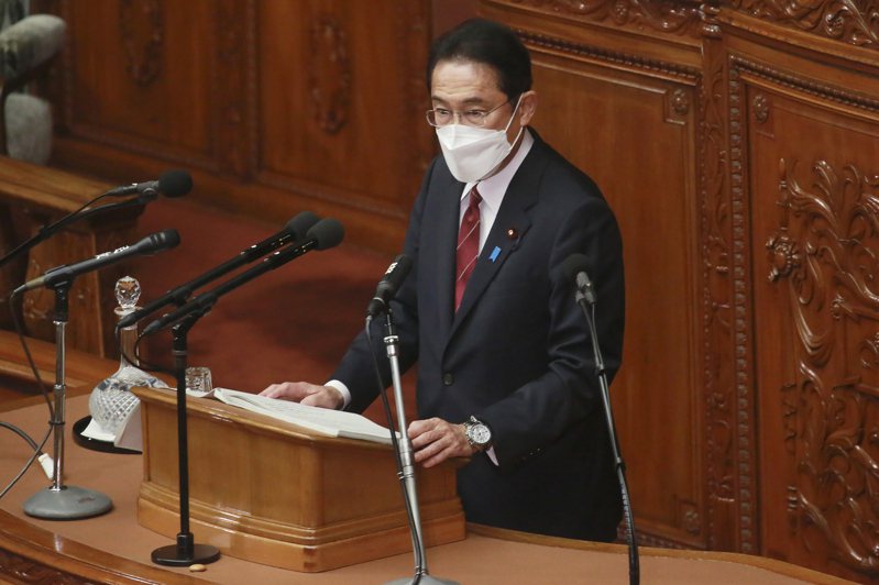 日本首相岸田文雄六日在国会发表施政演说。（美联社）(photo:UDN)