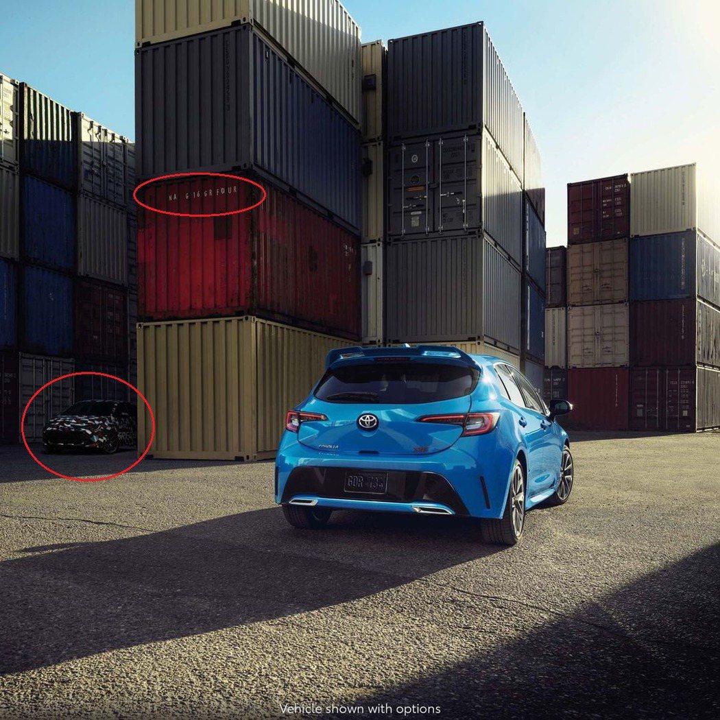 最新發布的Corolla Hatback車尾照有許多GR Corolla的訊息。 圖／摘自IG：toyotausa