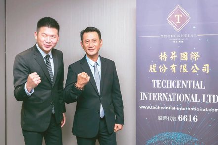 特昇國際總經理黃凱斌（左）與董事長黃世高。
特昇國際／提供