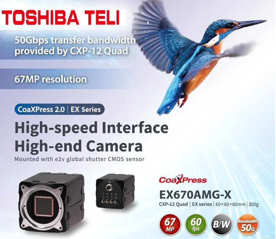 TOSHIBA Teli日前推出EX670AMG高階相機。睿怡/提供