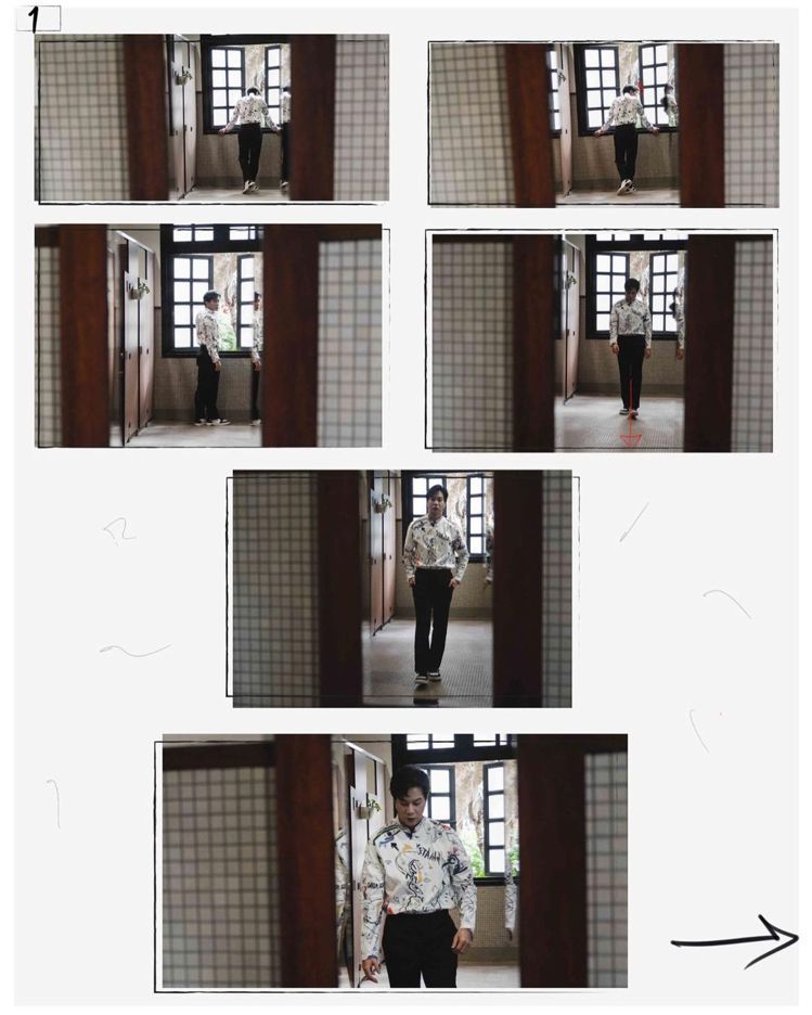 薛仕凌詮釋夏姿2022春夏男裝系列的印花襯衫。圖／取自IG
