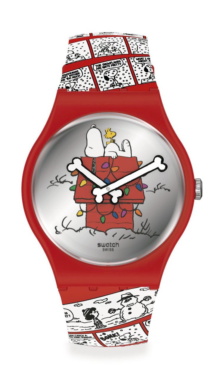 SWATCH耶誕特別版Snoopy腕表4,750元。