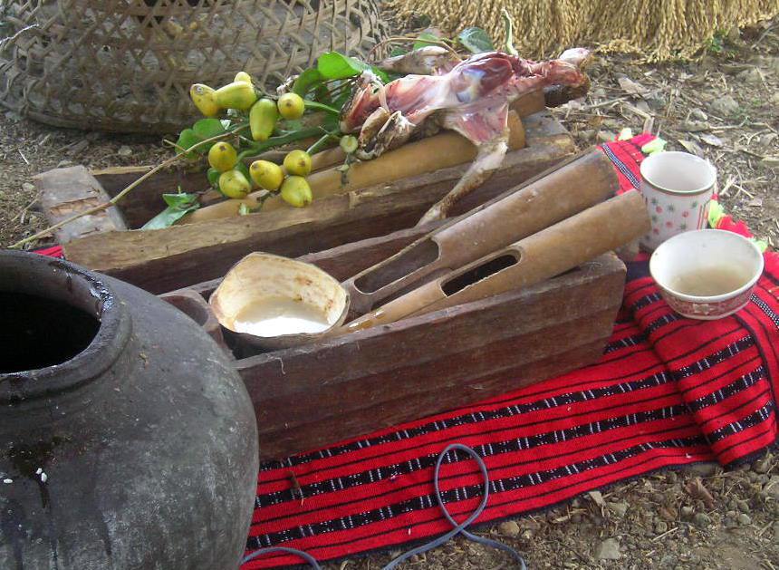 伊富高族人在收割稻米前為儀式準備的祭品。 圖／Shubert Ciencia（C...