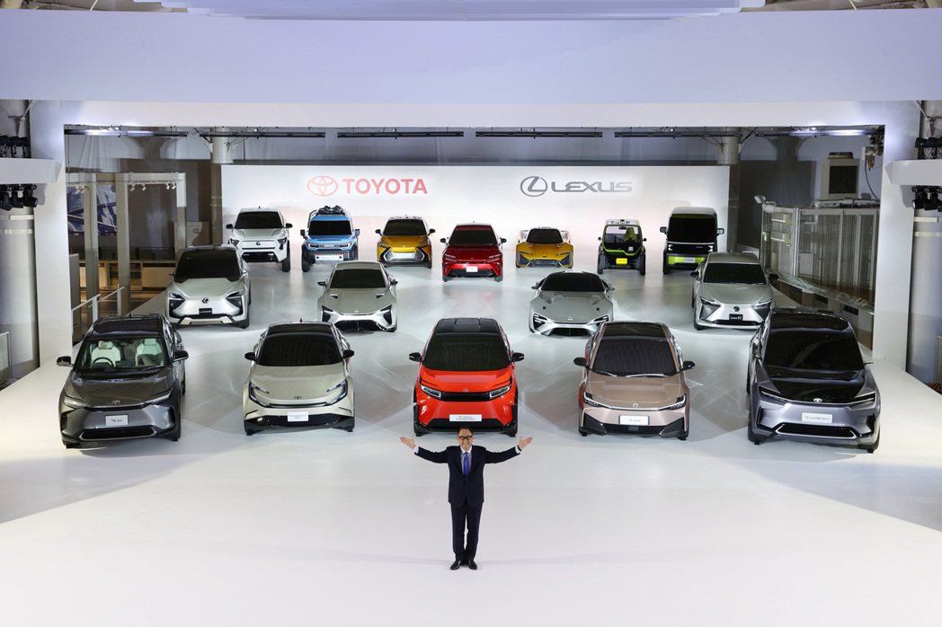 Toyota在全球電動車戰略記者會上一次推出16輛BEV。 圖／摘自Toyota