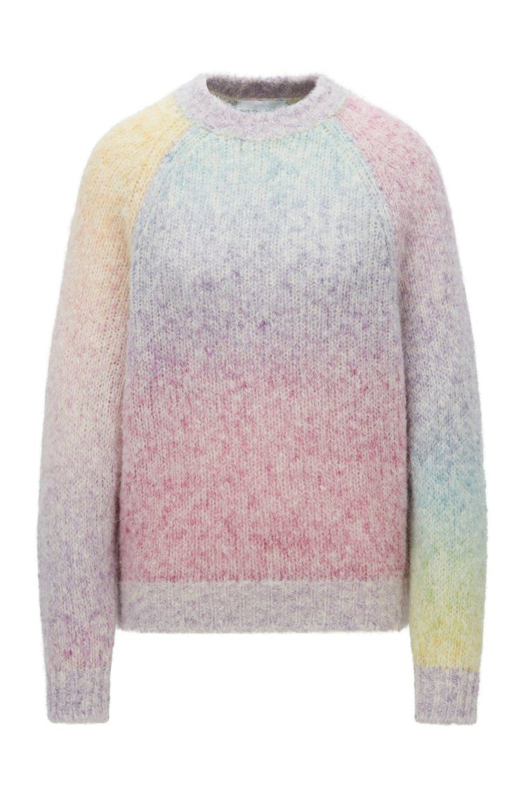 彩色漸層毛衣，7,400元。圖／BOSS提供