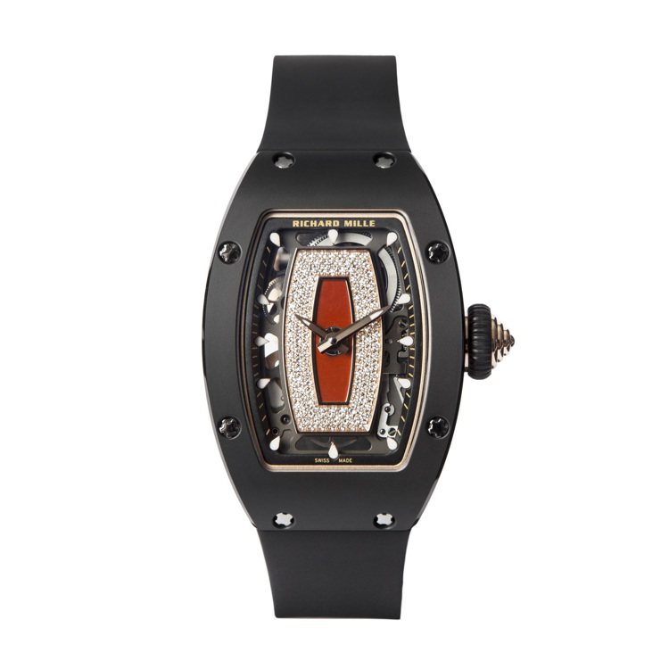 RICHARD MILLE RM 07-01自動上鍊女士腕表（TZP黑陶瓷表殼），約411萬元。圖 / RICHARD MILLE提供