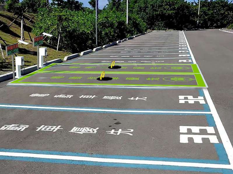 新竹漁港第1、2停車場將設智慧化停車管理系統，圖為模擬圖。圖／新竹市政府提供