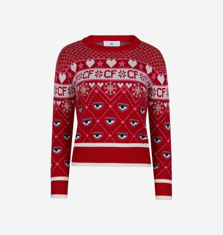 Chiara Ferragni同名品牌的耶誕毛衣目前大尺寸也已經賣光。圖／摘自官網