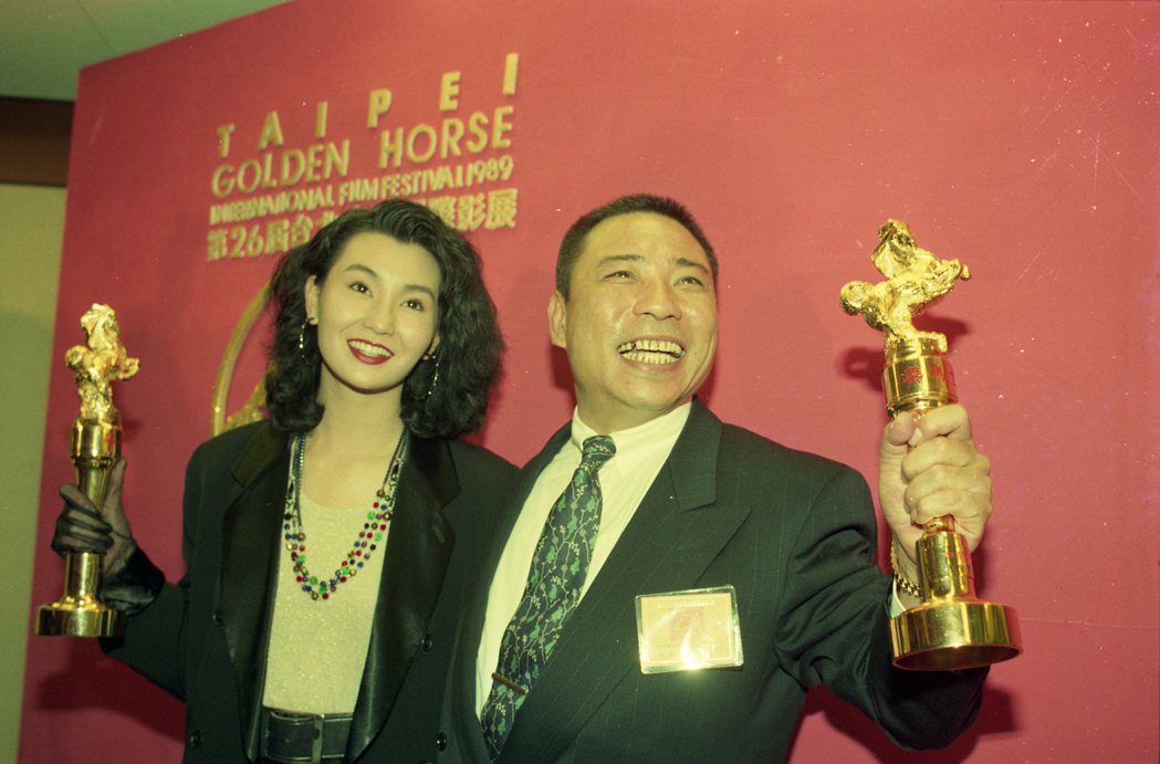 第26屆台北金馬國際影展，最佳男主角陳松勇（右）與最佳女主角張曼玉（左）。 圖／聯合報系資料照片