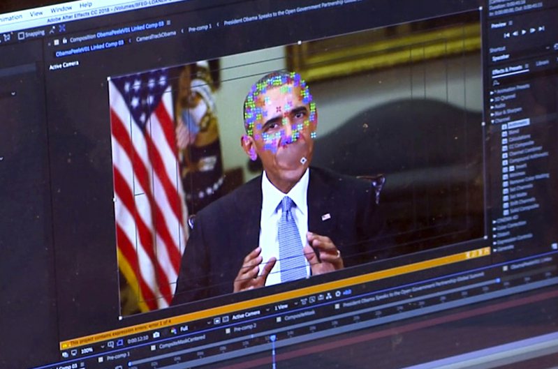 曾有媒体使用最新科技变造美国前总统欧巴马演说影片，使他在影片中辱骂美国前总统川普。美联社(photo:UDN)