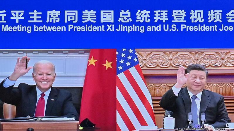 美国和中国的相互对抗在2021年达到了新的高度，这一趋势看起来可能会持续到2022年。图／德国之声中文网(photo:UDN)
