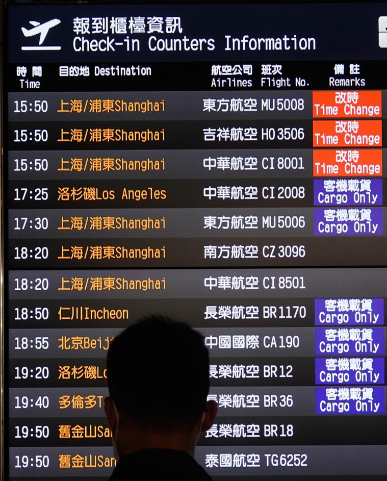 中國大陸疫情拉警報，上海浦東機場自前天凌晨零時起加嚴防疫新措施，載客航班抵達後須...
