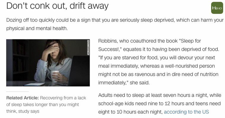 哈佛醫學院睡眠專家 Rebecca Robbins 表示，休息充足的人並不會秒睡...