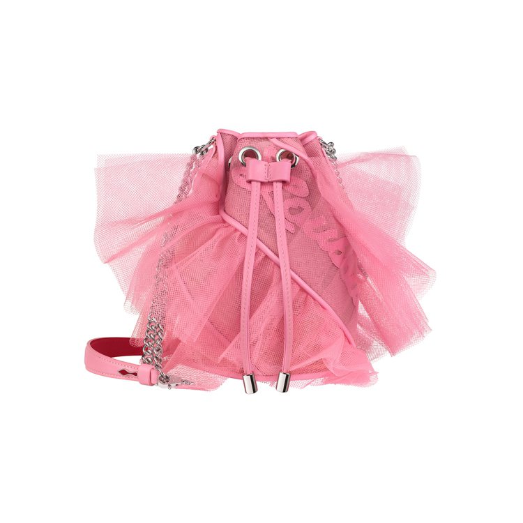 Marie Jane Bucket Fringes 粉色薄紗蕾絲手袋，61,20...