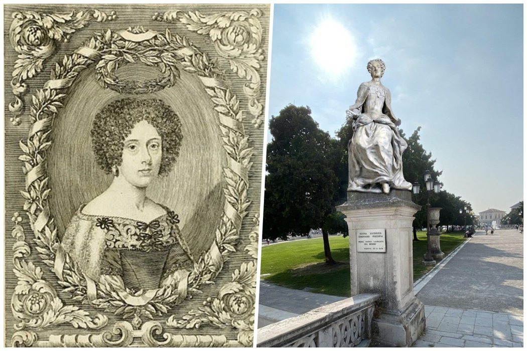 左為她的畫像，右為支持者替她做的廣場雕像虛擬圖。 圖／取自推特