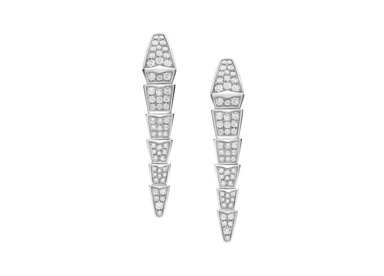 BVLGARI Serpenti系列高級珠寶鑽石耳環，價格店洽。圖／寶格麗提供