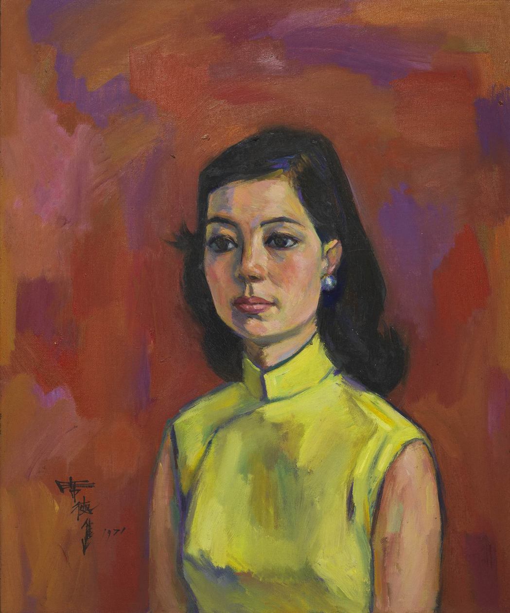 席德進，〈林婉珍〉，1971，油彩畫布，72.8x60.5cm，林婉珍女士收藏。...