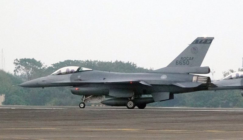 F-16V編號6650戰機在演訓中失事墜海。記者曾學仁／攝影