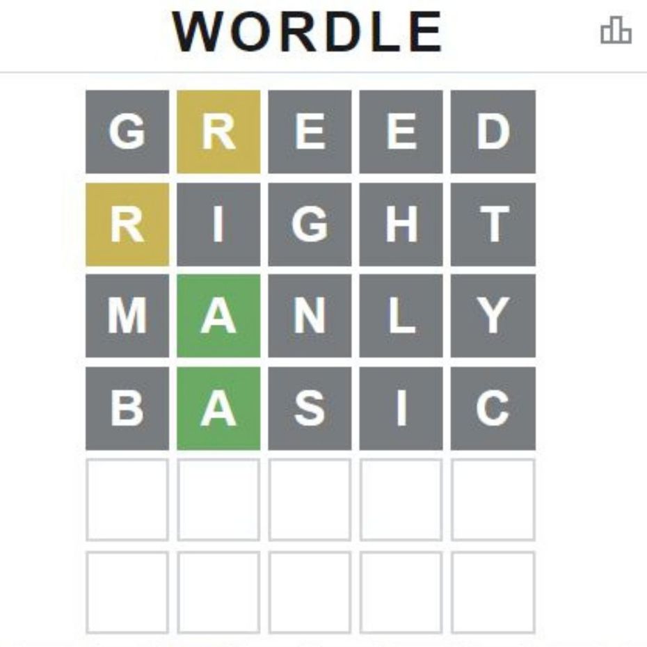網頁版字謎遊戲「Wordle」迅速掀起熱潮。圖／取自網路