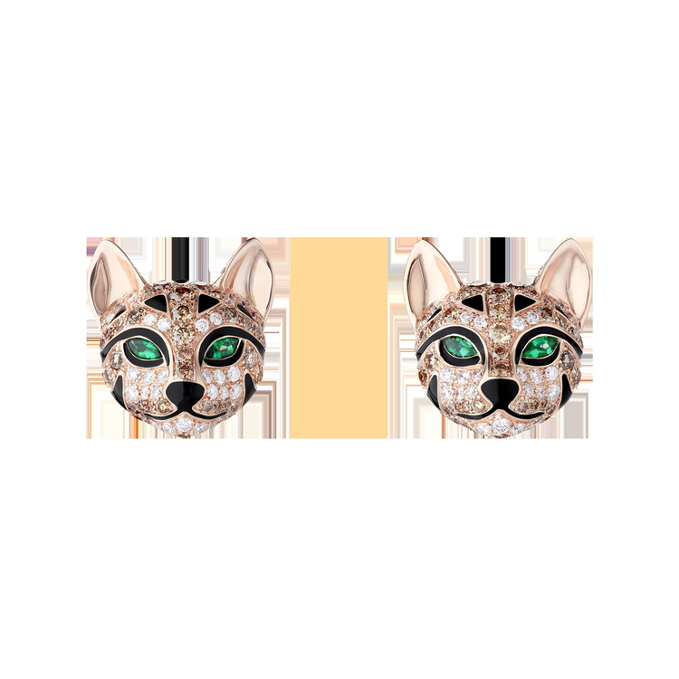 BOUCHERON Animaux 動物系列Fuzzy豹貓耳環，價格店洽。圖 /...
